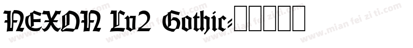 NEXON Lv2 Gothic字体转换